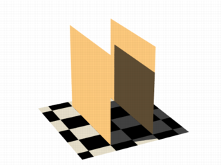 Isosurface sample (function { abs(x)-1 }, open)